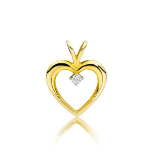 Zawieszka z brylantem serce - Z-0009 / 0.04 ct