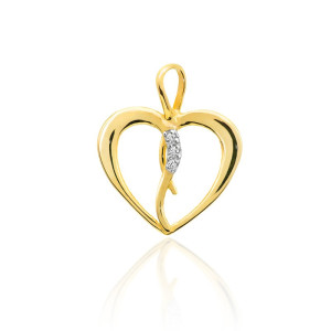 Zawieszka z brylantem serce - Z-0010 / 0.026 ct