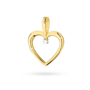 Zawieszka z brylantem serce - Z-0028 / 0.005 ct