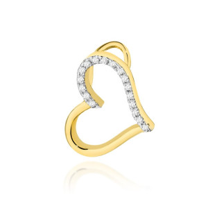 Zawieszka z brylantem serce - Z-0026 / 0.085 ct