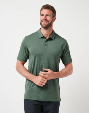 Travis Mathew Mens The Heater Polo - Balsam Green