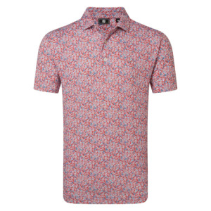 Footjoy Mens Meadow Print Lisle - Nuntucket Red/Chambray/Coastal Blue