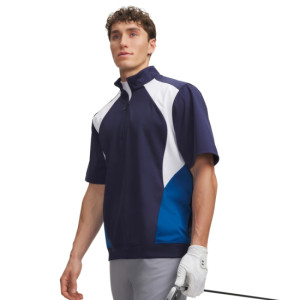 Under Armour Mens Drive Wind SS 1/4-Zip - Midnight Navy/Varsity Blue/White