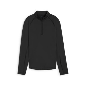 Puma Womens You-V Solid 1/4 Zip - Black