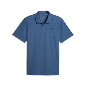 Puma Mens MATTR Deco Jacquard Polo - Dark Indigo