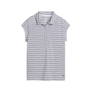 Puma Womens Pique YD Stripe Cap Sleeve - White/Navy