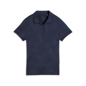 Puma Womens Floral Lace Jaquard SS Polo - Deep Navy