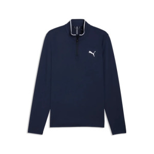 Puma Mens Cloudspun Tech ¼ Zip Tour - Deep Navy