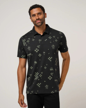 Travis Mathew Mens Beverage Cart Polo - Black