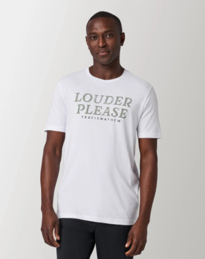 Travis Mathew Mens Louder Please Tee - White