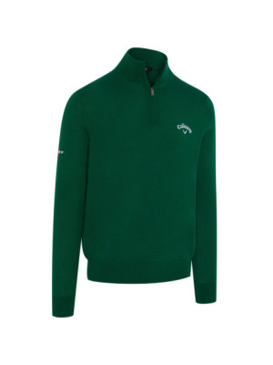 Callaway Apparel Callaway Mens Blended Merino 1/4-Zip Sweater - Galapagos Green