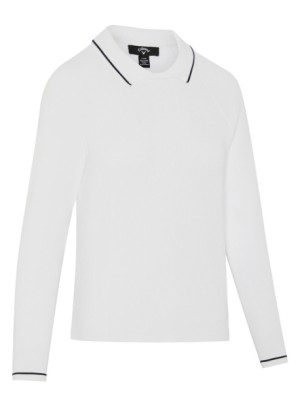 Callaway Apparel Callaway Womens Collared Pullover Sweater - Brilliant White