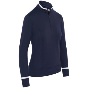 Callaway Apparel Callaway Womens Thermal LS Colourblock Pullover - Peacoat