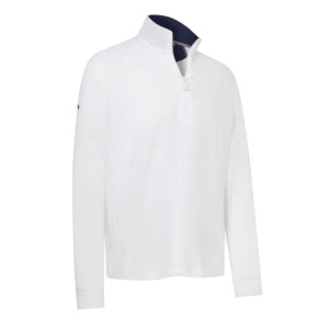 Callaway Apparel Callaway Mens Team Pullover LS 1/4-zip - Bright White