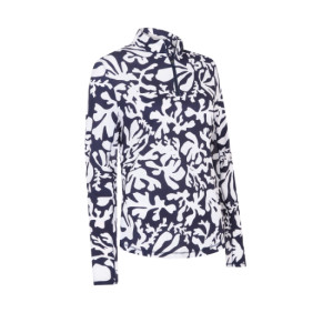 Callaway Apparel Callaway Womens Abstract Floral Sun Protection Top - Peacoat