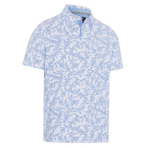 Callaway Apparel Callaway Mens Chev Botanical Polo Shirt - Vista Blue