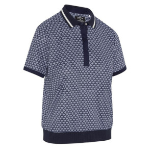 Callaway Apparel Callaway Womens Scarf Geo Printed Polo - Peacoat