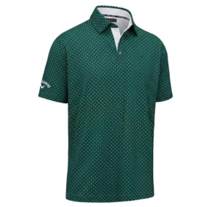 Callaway Apparel Callaway Mens TM Chev Printed Polo Shirt - Galapagos Green