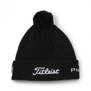 Titleist Tour Pom Pom Beanie - Black/White
