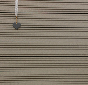 WPC Terrassendielen Vollprofil, kieselgrau, grob genutet, massiv, 22 x 143 bi...