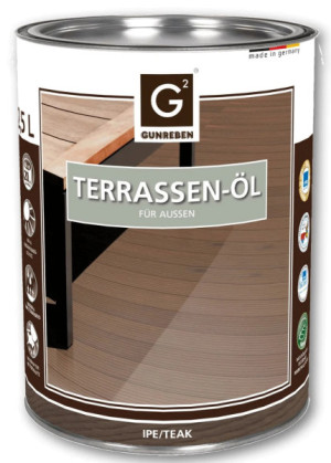 Ipe Öl von Gunreben, 2,5 Liter Terrassendielen Öl ausreichend für ca. 20-25 m²