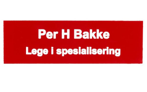 Navnskilt standard - Rød/Hvit