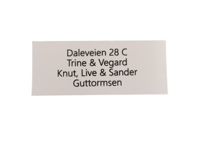 Postkasseskilt 78x32mm