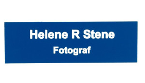 Navnskilt standard - Blå/Hvit