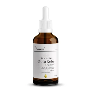 Gotu Kola (Wąkrotka azjatycka) liposomalna z piperyną - w kroplach 50ml - The Novus