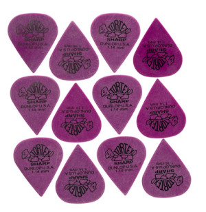 Dunlop Plectrums Tortex Sharp 1,14 12 Violett