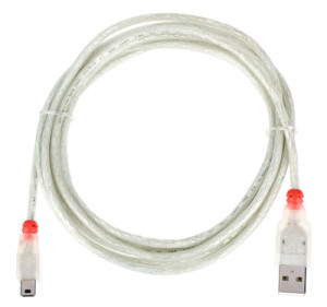 Lindy USb 2.0 Cable Typ A/Mini-B 3m Transparent