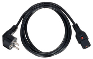 pro snake Locking Power Cable 2m nero