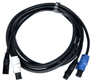 the sssnake PC 2,5 Power Twist/DMX Cable nero