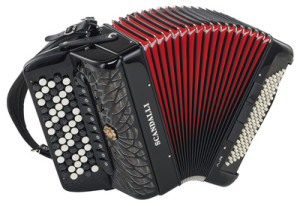 Scandalli Air Junior C Noir avec soufflet rouge