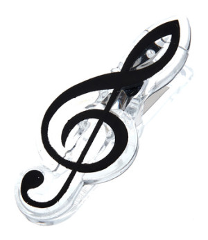agifty Music Clip Violin Clef Black noir