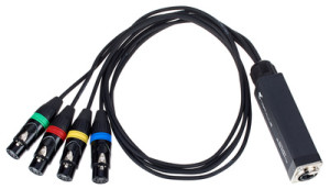 Stairville RJ45 DMX Shuttle Snake FX4-5p Noir