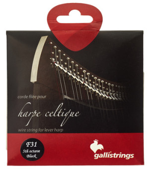Galli Strings Lever Harp Bass Wire F31 Schwarz
