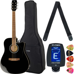 Harley Benton CLD-60SCE BK Custom Lin Bundle Noir