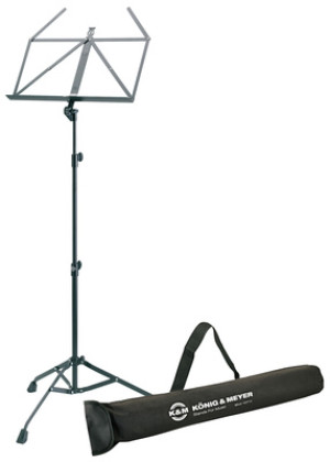 K&M 107 Music Stand Black Set Noir