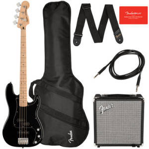 Squier Aff. P Bass MN PJ PACK BK Noir