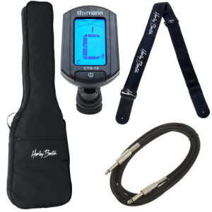 Harley Benton E-Bass Guitar Accessory Pack Schwarz