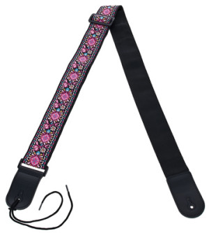 Richter Guitar Strap Ret. Jacqu. Pink Jacquard Pink