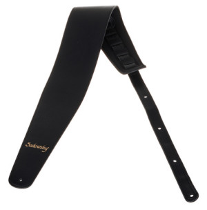 Sadowsky Synthetic Leather Strap BK G P Noir
