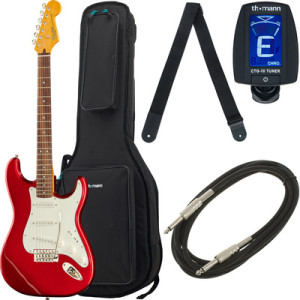 Squier CV 60s Strat CAR Bundle Candy Apple Red