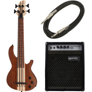 Harley Benton UkeBass OPNT Bundle Naturel satiné