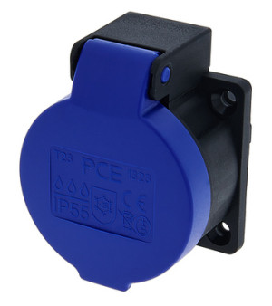 PCE 1323-0bc Safety Socket Swiss Noir
