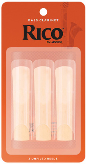 DAddario Woodwinds Rico Bass Clarinet 2.5 3-Pack