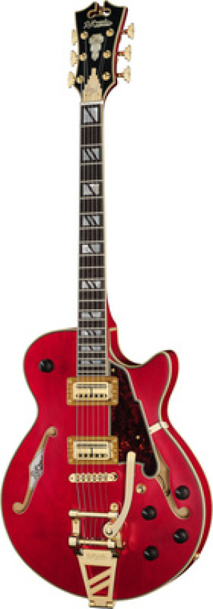 DAngelico Deluxe Bobby Weir 3 STW Satin Trans Wine