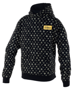 Zildjian Icon Hoodie L noir avec motif doré