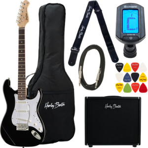 Harley Benton ST-20 BK Std.DNAFX AmP20 Set noir